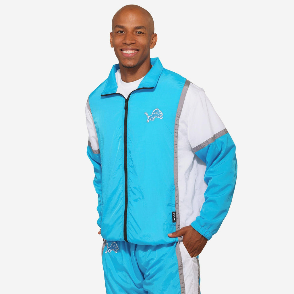 Detroit Lions Nylon Crinkle Gameday Jacket FOCO S - FOCO.com