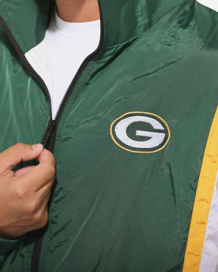 Green Bay Packers Nylon Crinkle Gameday Jacket FOCO S - FOCO.com