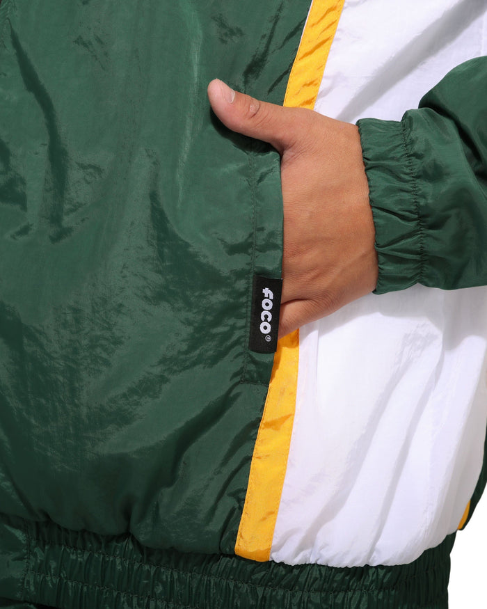 Green Bay Packers Nylon Crinkle Gameday Jacket FOCO S - FOCO.com