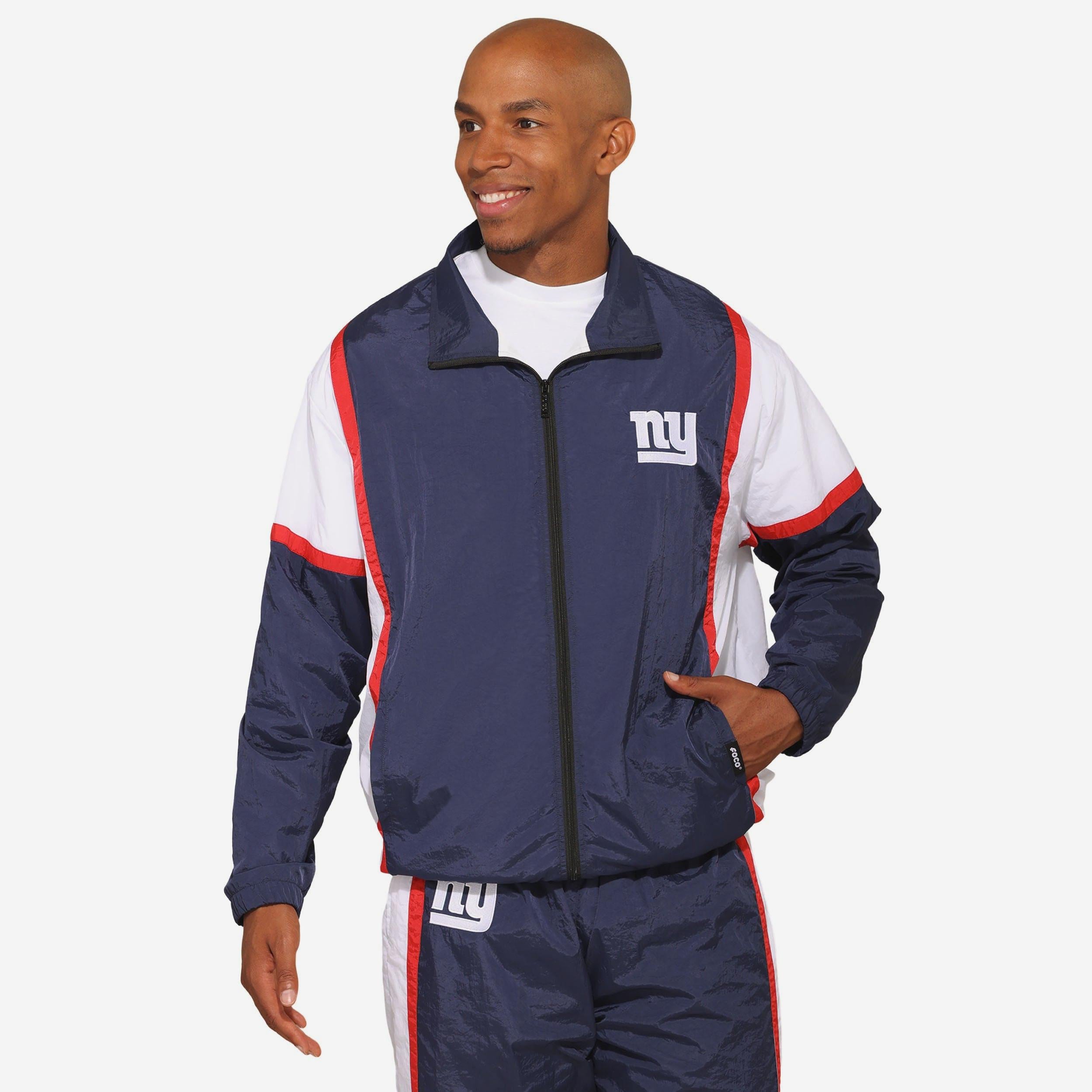 New York Giants Nylon Crinkle Gameday Jacket FOCO