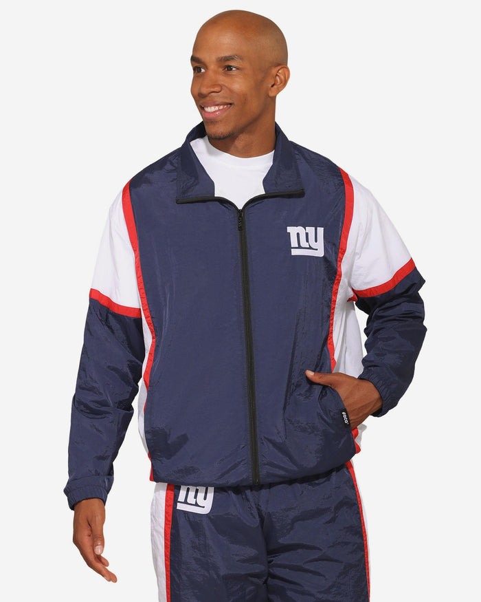 New York Giants Nylon Crinkle Gameday Jacket FOCO S - FOCO.com