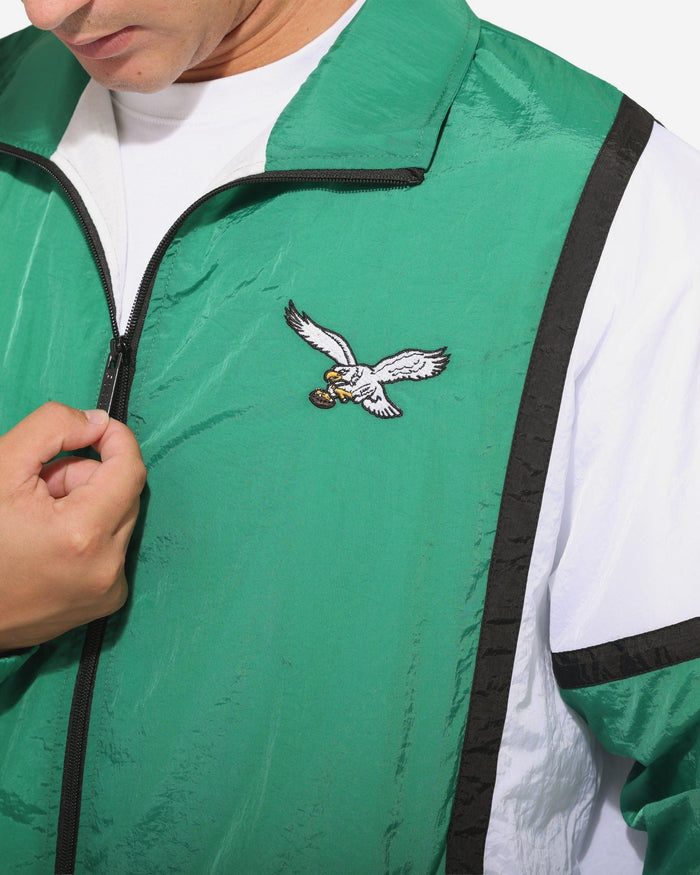 Philadelphia Eagles Kelly Green Nylon Crinkle Gameday Jacket FOCO S - FOCO.com