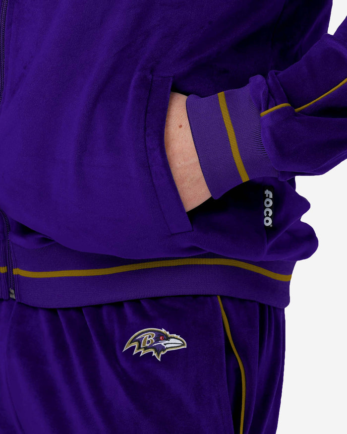 Baltimore Ravens Velour Zip Up Top FOCO - FOCO.com