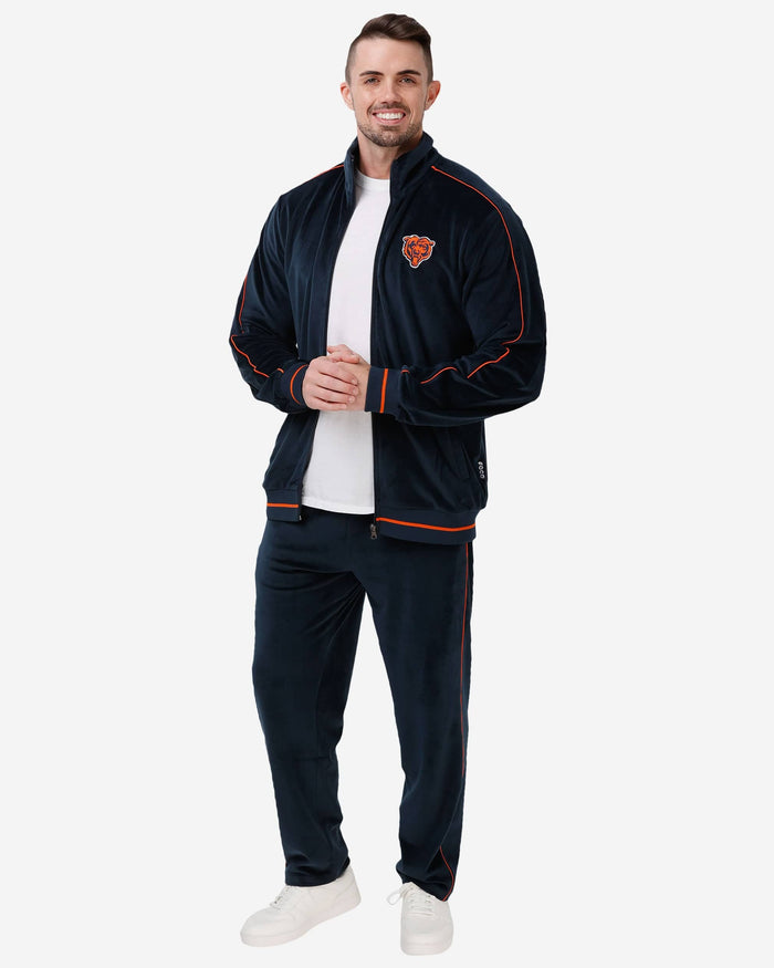 Chicago Bears Velour Zip Up Top FOCO - FOCO.com
