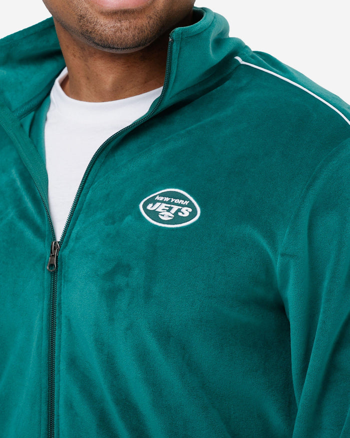 New York Jets 2019 Retro Velour Zip Up Top FOCO - FOCO.com