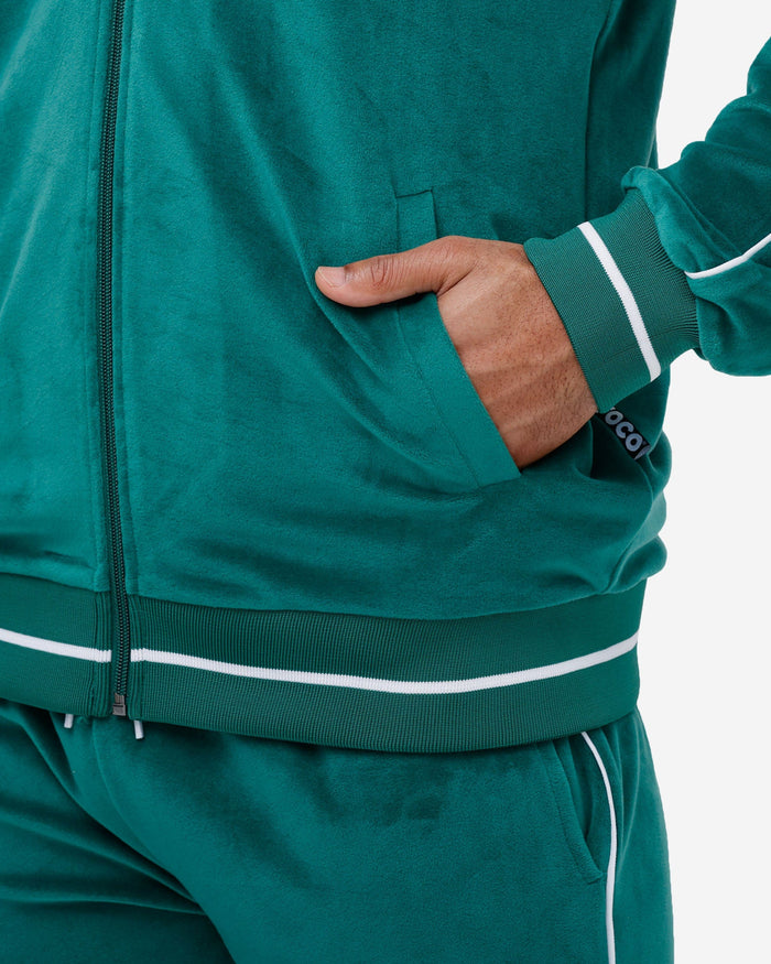 New York Jets 2019 Retro Velour Zip Up Top FOCO - FOCO.com