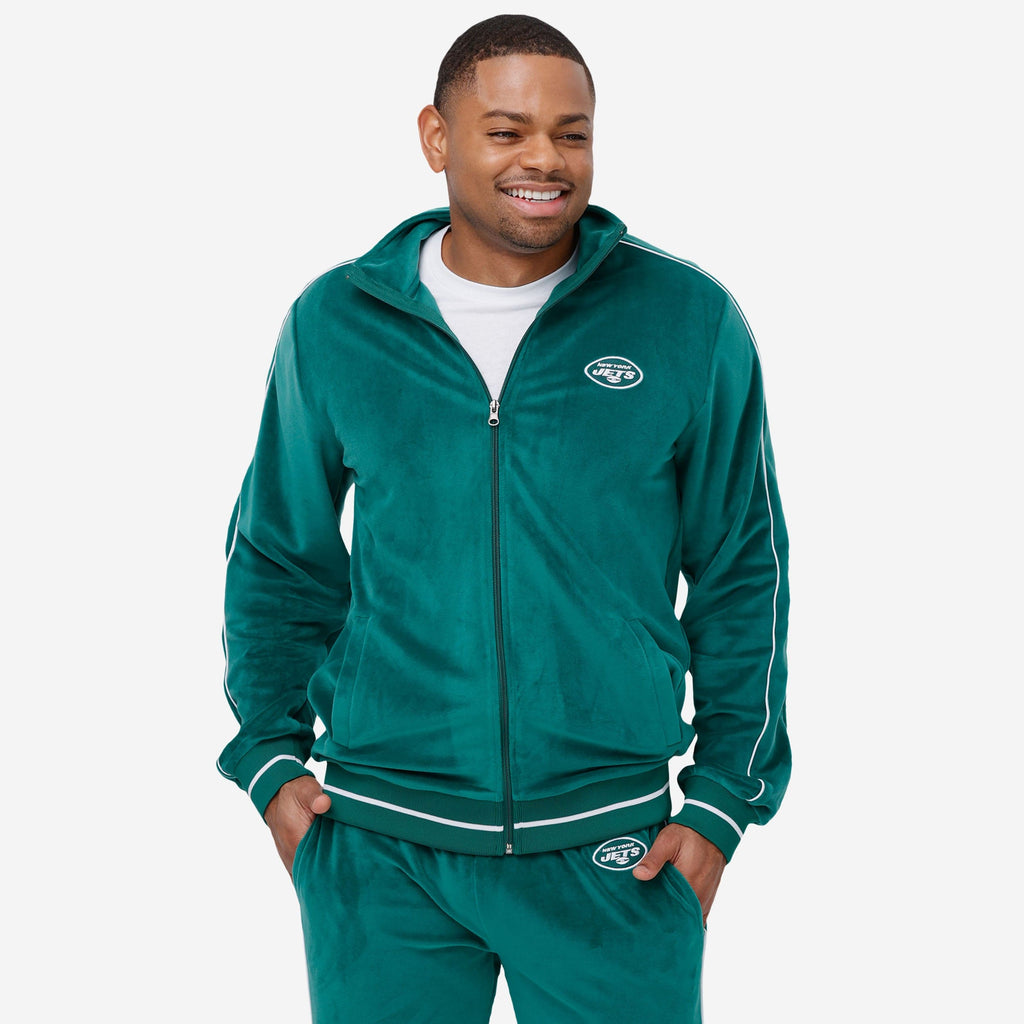 New York Jets 2019 Retro Velour Zip Up Top FOCO S - FOCO.com