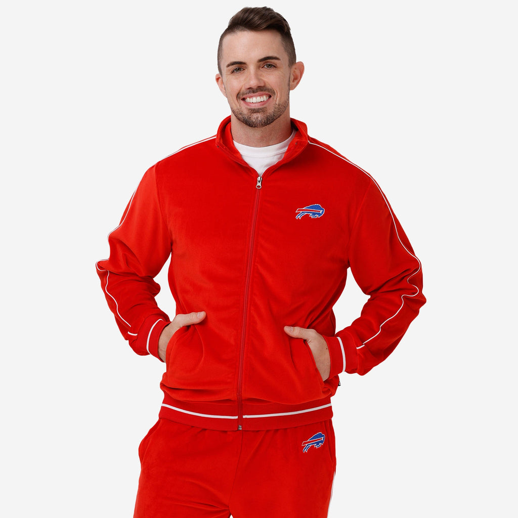 Buffalo Bills Red Velour Zip Up Top FOCO S - FOCO.com