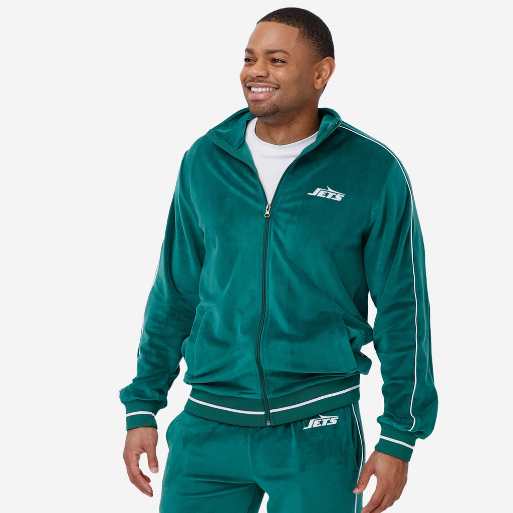 New York Jets Velour Zip Up Top FOCO S - FOCO.com
