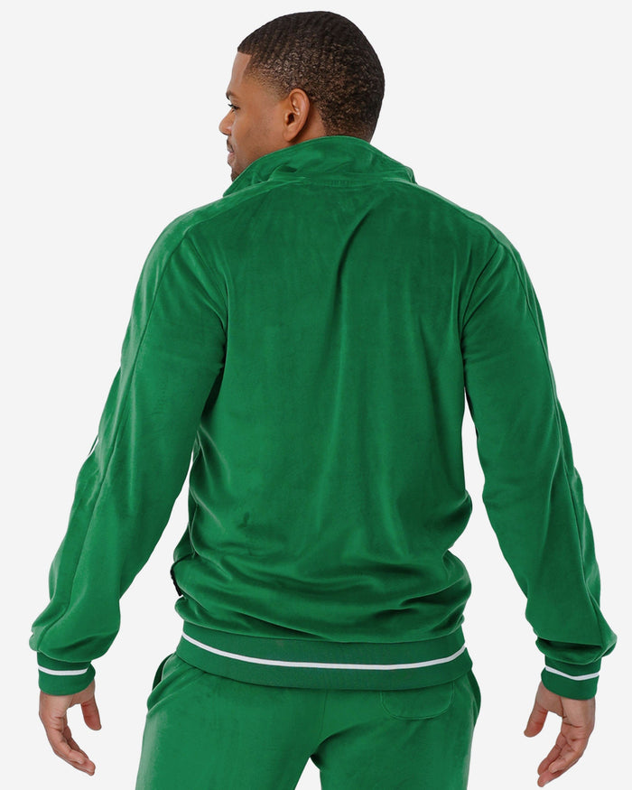 Philadelphia Eagles Kelly Green Velour Zip Up Top FOCO S - FOCO.com