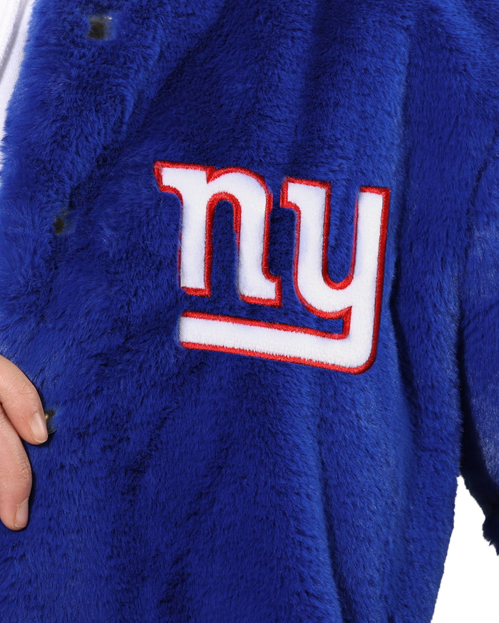 New York Giants Womens Oversized Faux Fur Bomber Jacket FOCO S - FOCO.com