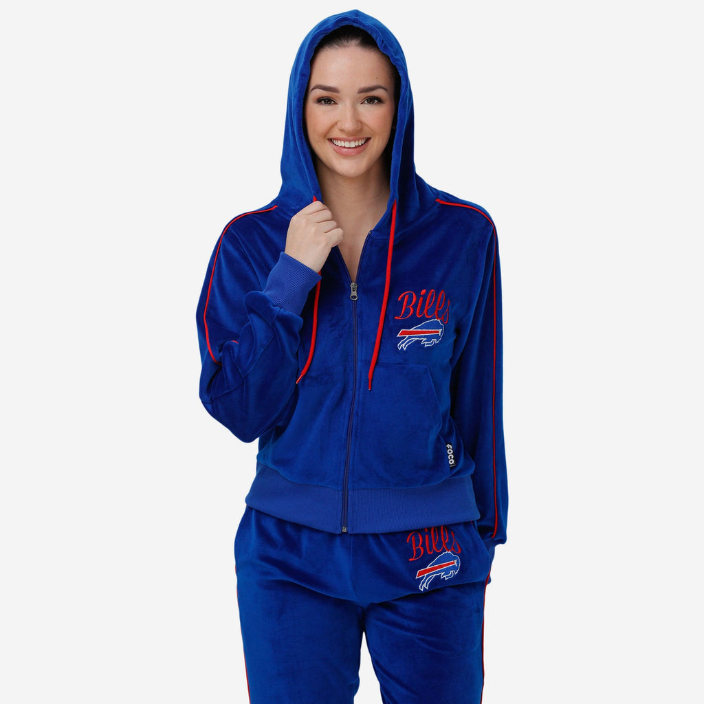 Buffalo Bills Womens Velour Zip Up Top FOCO S - FOCO.com
