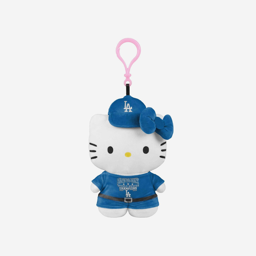 Los Angeles Dodgers 2025 Back To Back World Series Champions Plush Hello Kitty® Keychain FOCO - FOCO.com