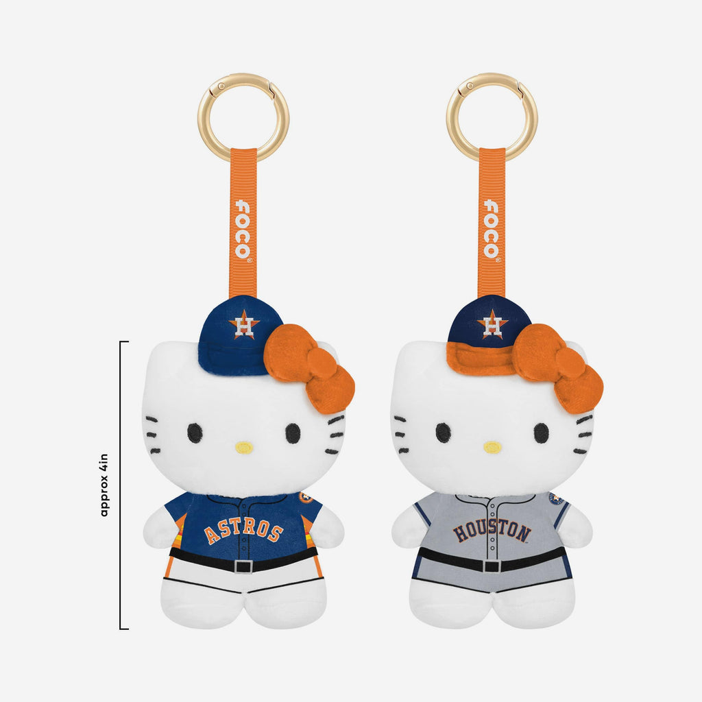 Houston Astros 2 Pack Mini Plush Hello Kitty® Bag Charm Keychain FOCO