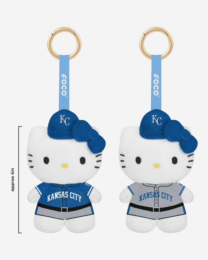 Kansas City Royals 2 Pack Mini Plush Hello Kitty® Bag Charm Keychain FOCO - FOCO.com