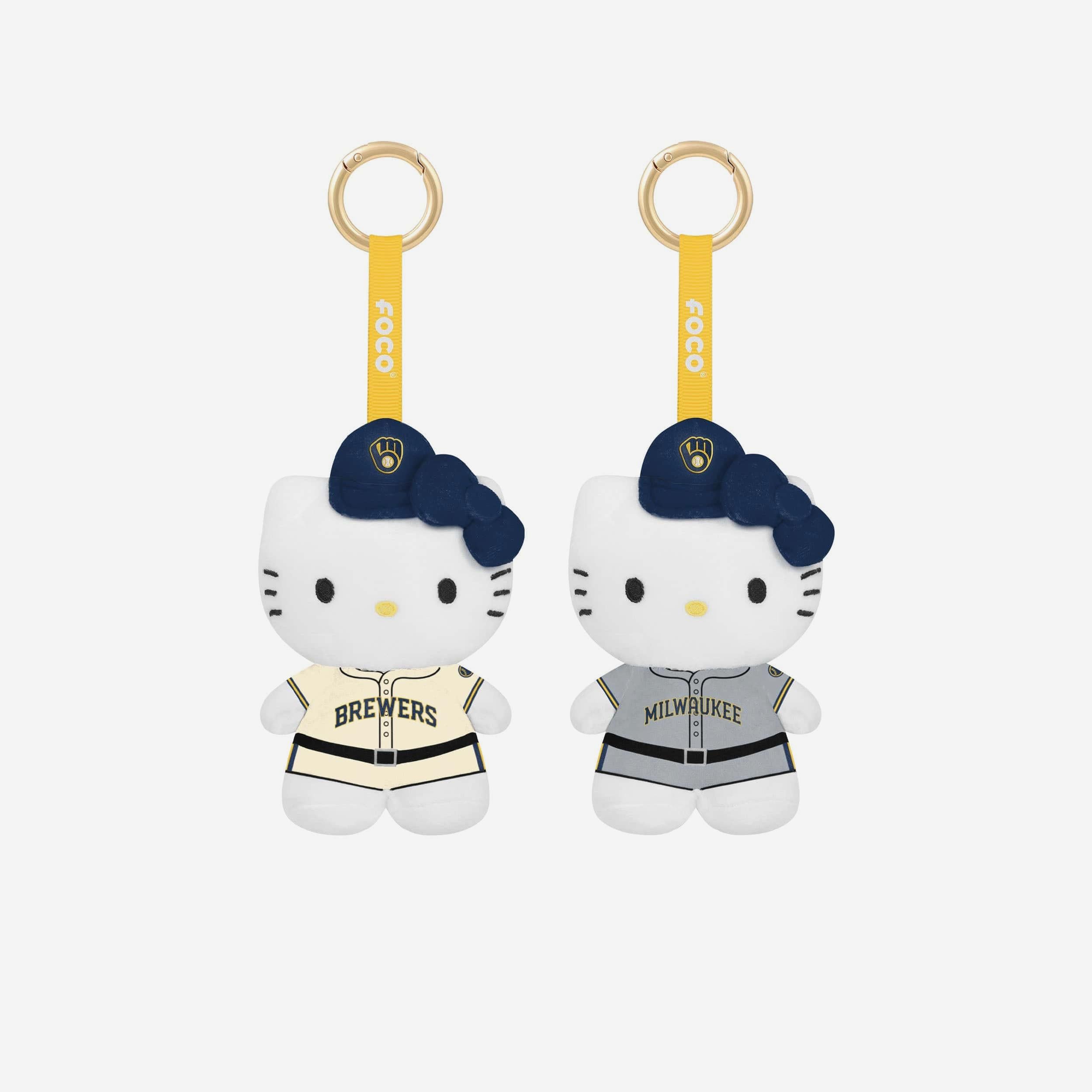 Milwaukee Brewers 2 Pack Mini Plush Hello Kitty® Bag Charm