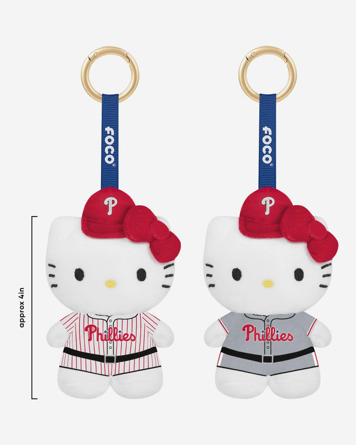 Philadelphia Phillies 2 Pack Mini Plush Hello Kitty® Bag Charm Keychain FOCO - FOCO.com
