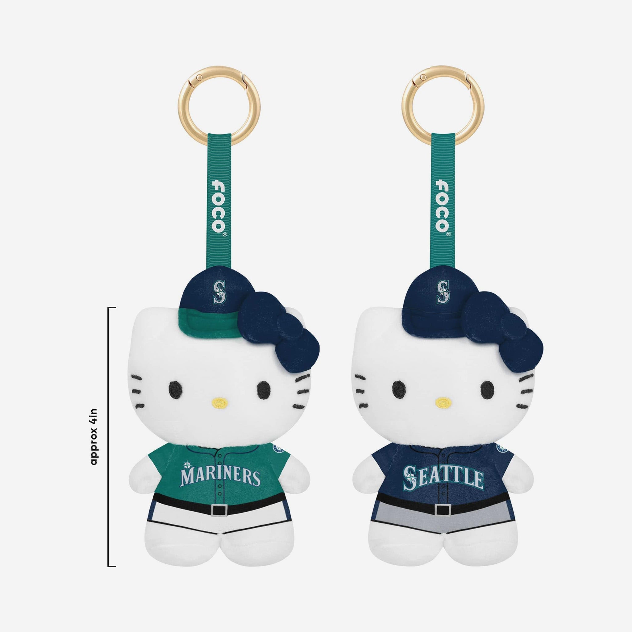 Seattle Mariners 2 Pack Mini Plush Hello Kitty® Bag Charm Keychain