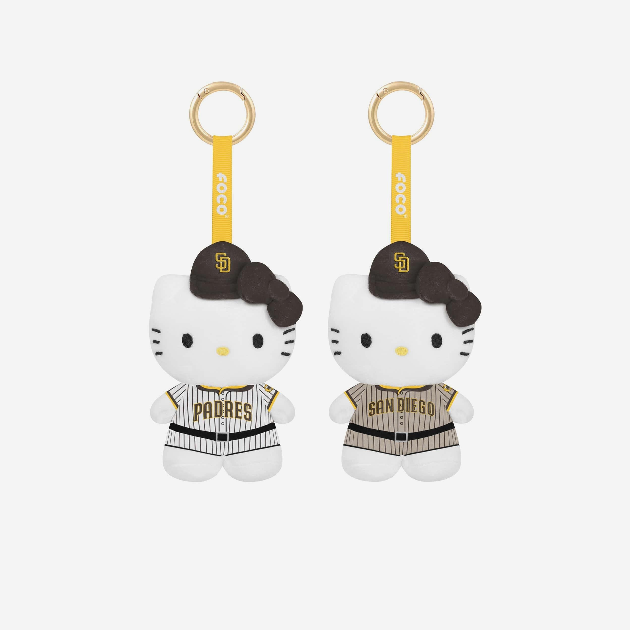 San Diego Padres 2 Pack Mini Plush Hello Kitty® Bag Charm Keychain