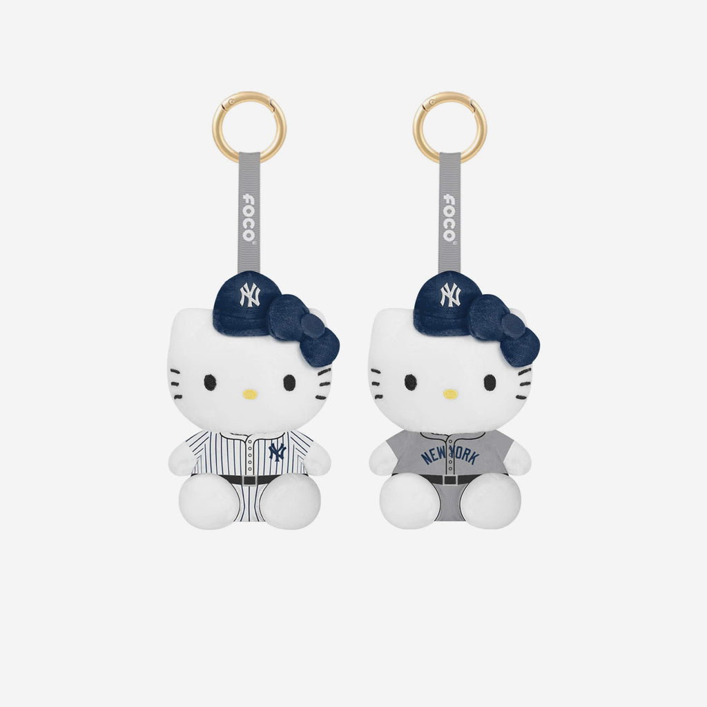 New York Yankees Seated 2 Pack Mini Plush Hello Kitty® Bag Charm Keychain FOCO - FOCO.com