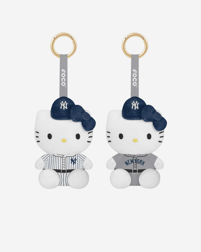 New York Yankees Seated 2 Pack Mini Plush Hello Kitty® Bag Charm Keychain FOCO - FOCO.com