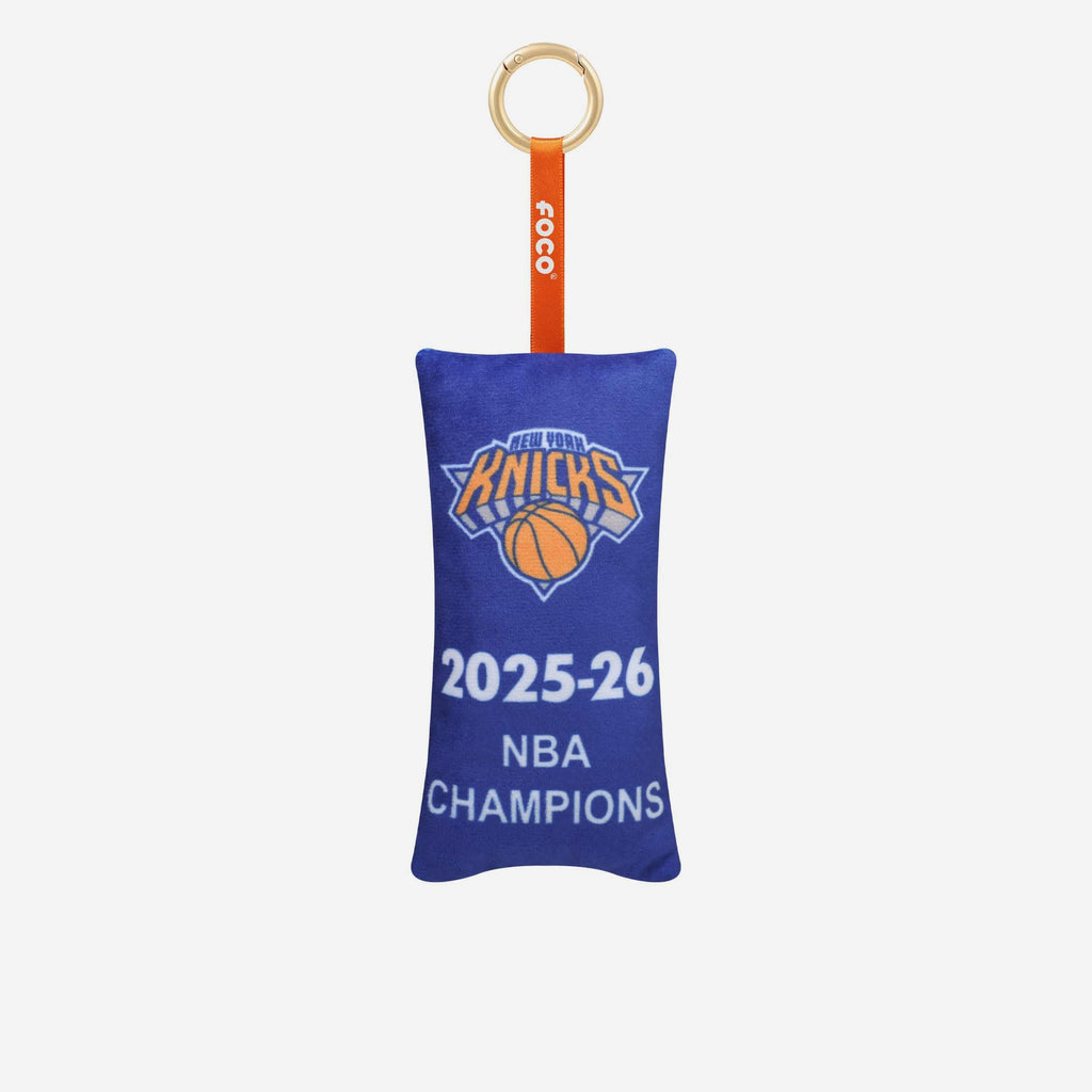 New York Knicks 2026 NBA Champions Banner Plush Bag Charm Keychain FOCO - FOCO.com