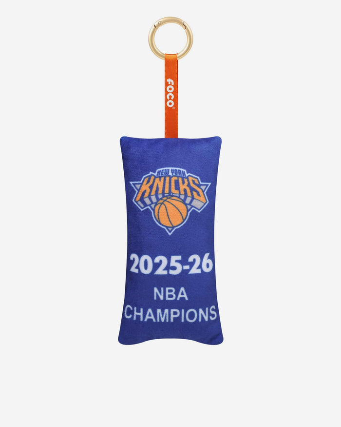 New York Knicks 2026 NBA Champions Banner Plush Bag Charm Keychain FOCO - FOCO.com