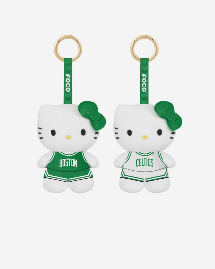Boston Celtics 2 Pack Mini Plush Hello Kitty® Bag Charm Keychain FOCO - FOCO.com
