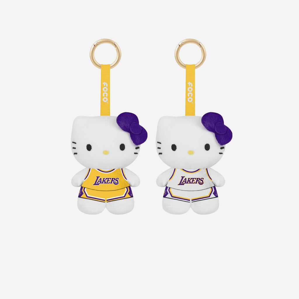 Los Angeles Lakers 2 Pack Mini Plush Hello Kitty® Bag Charm Keychain FOCO - FOCO.com