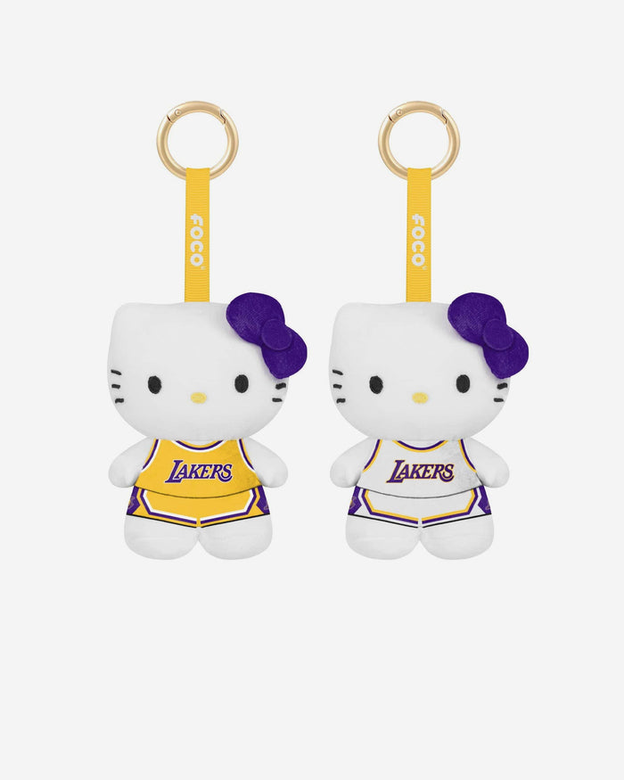 Los Angeles Lakers 2 Pack Mini Plush Hello Kitty® Bag Charm Keychain FOCO - FOCO.com