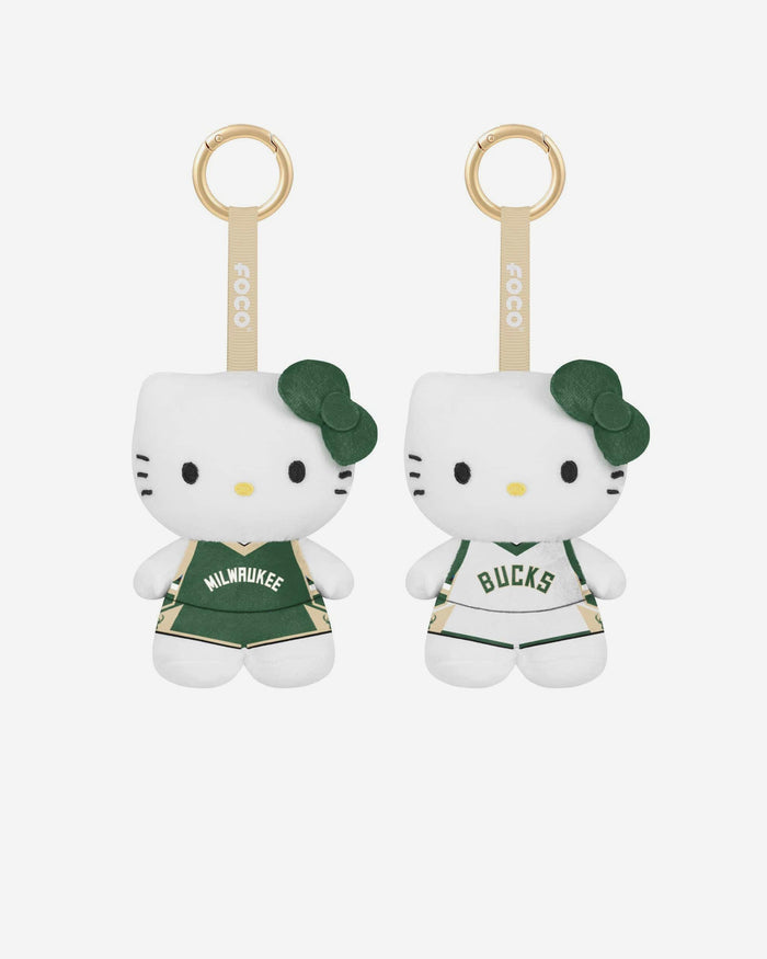 Milwaukee Bucks 2 Pack Mini Plush Hello Kitty® Bag Charm Keychain FOCO - FOCO.com