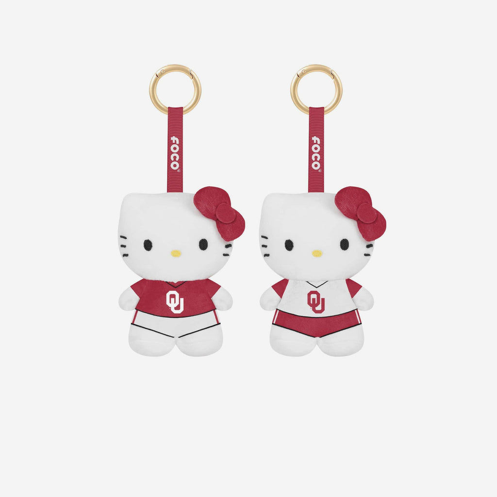Oklahoma Sooners 2 Pack Mini Plush Hello Kitty® Bag Charm Keychain FOCO - FOCO.com