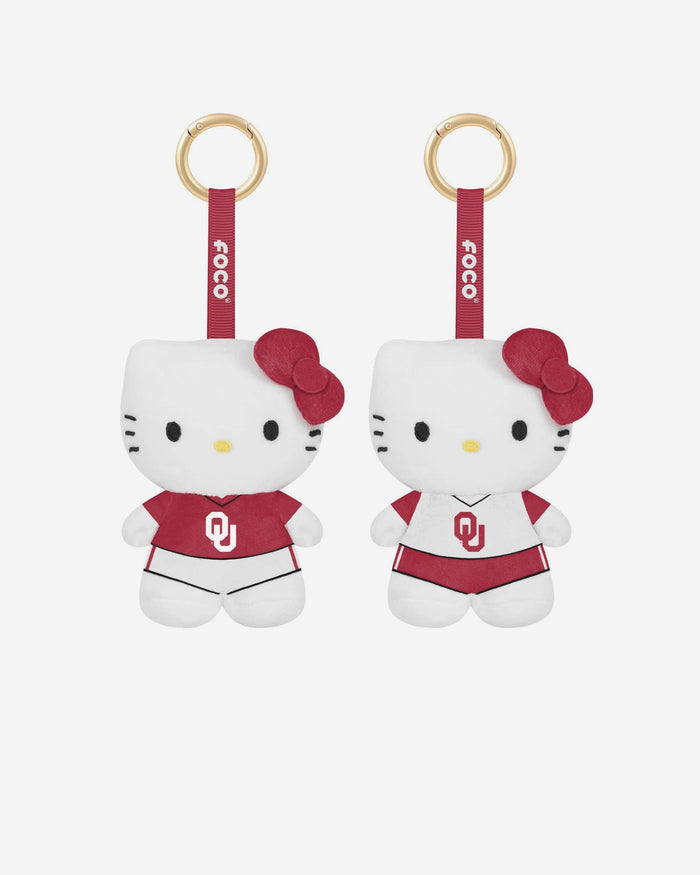 Oklahoma Sooners 2 Pack Mini Plush Hello Kitty® Bag Charm Keychain FOCO - FOCO.com