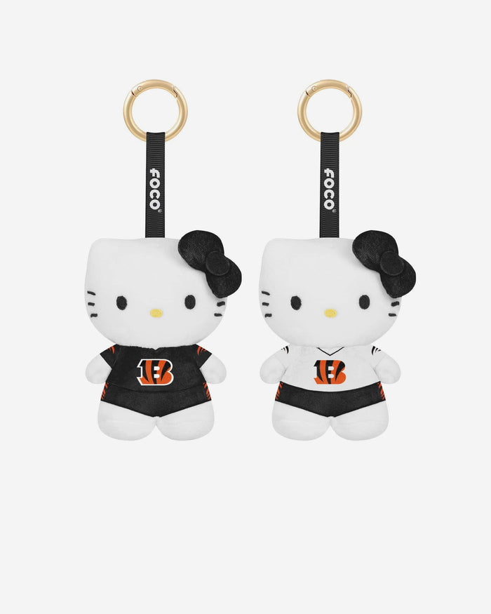 Cincinnati Bengals 2 Pack Mini Plush Hello Kitty® Bag Charm Keychain FOCO - FOCO.com