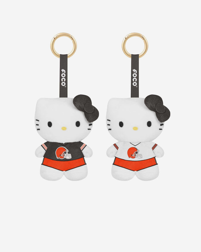 Cleveland Browns 2 Pack Mini Plush Hello Kitty® Bag Charm Keychain FOCO - FOCO.com
