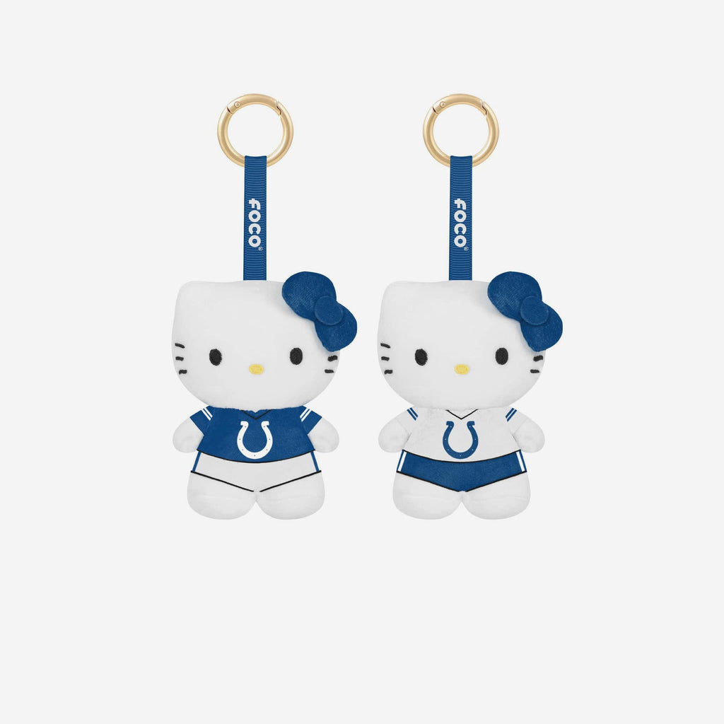 Indianapolis Colts 2 Pack Mini Plush Hello Kitty® Bag Charm Keychain FOCO - FOCO.com