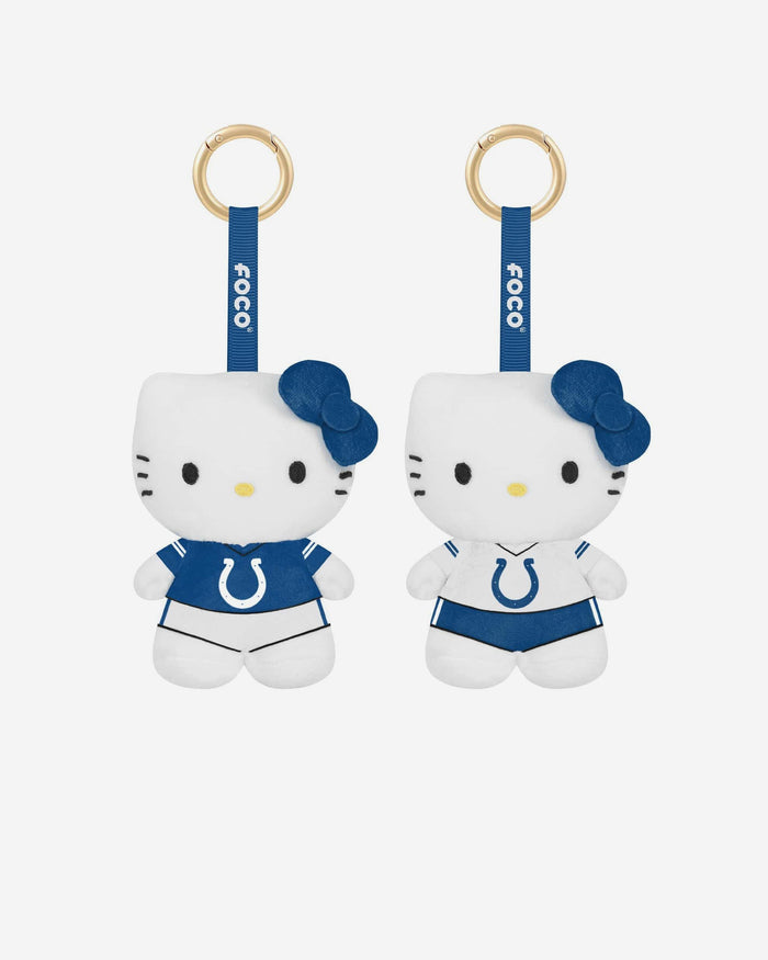 Indianapolis Colts 2 Pack Mini Plush Hello Kitty® Bag Charm Keychain FOCO - FOCO.com