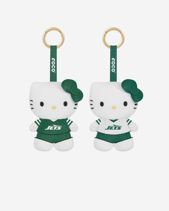 New York Jets 2 Pack Mini Plush Hello Kitty® Bag Charm Keychain FOCO - FOCO.com