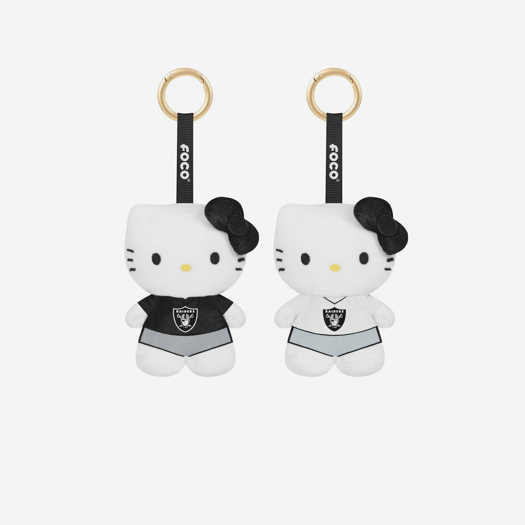 Las Vegas Raiders 2 Pack Mini Plush Hello Kitty® Bag Charm Keychain FOCO - FOCO.com