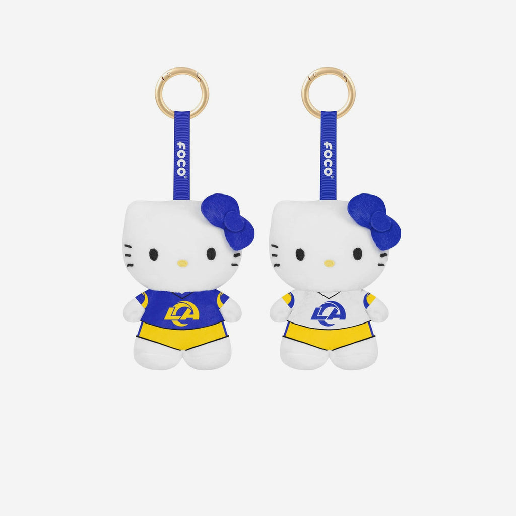 Los Angeles Rams 2 Pack Mini Plush Hello Kitty® Bag Charm Keychain FOCO - FOCO.com