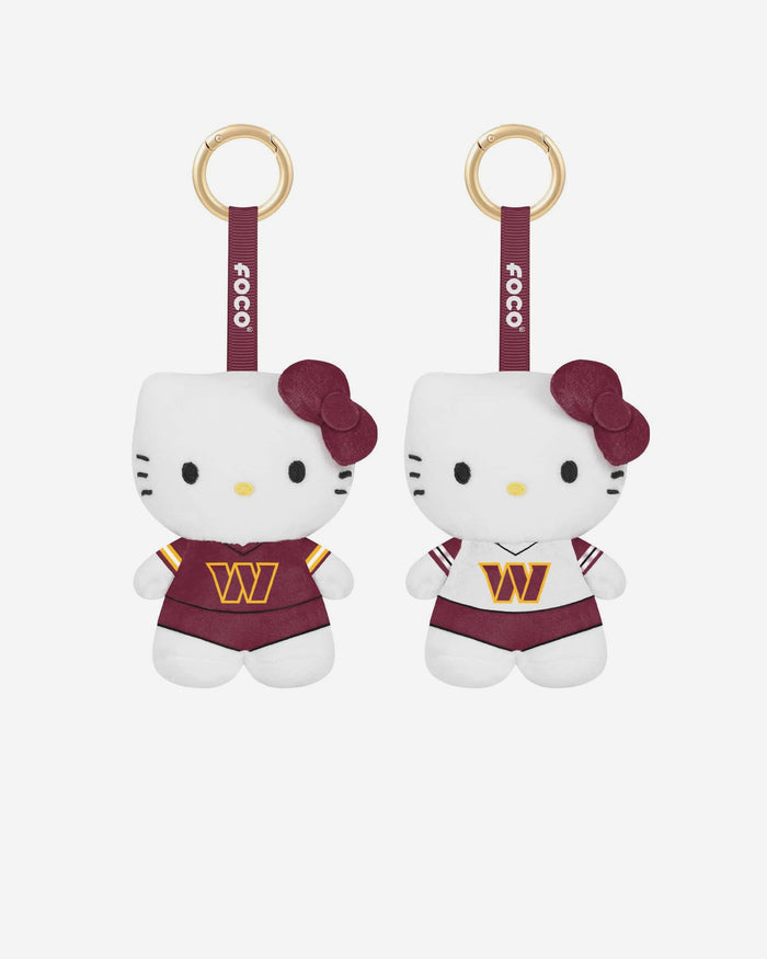 Washington Commanders 2 Pack Mini Plush Hello Kitty® Bag Charm Keychain FOCO - FOCO.com