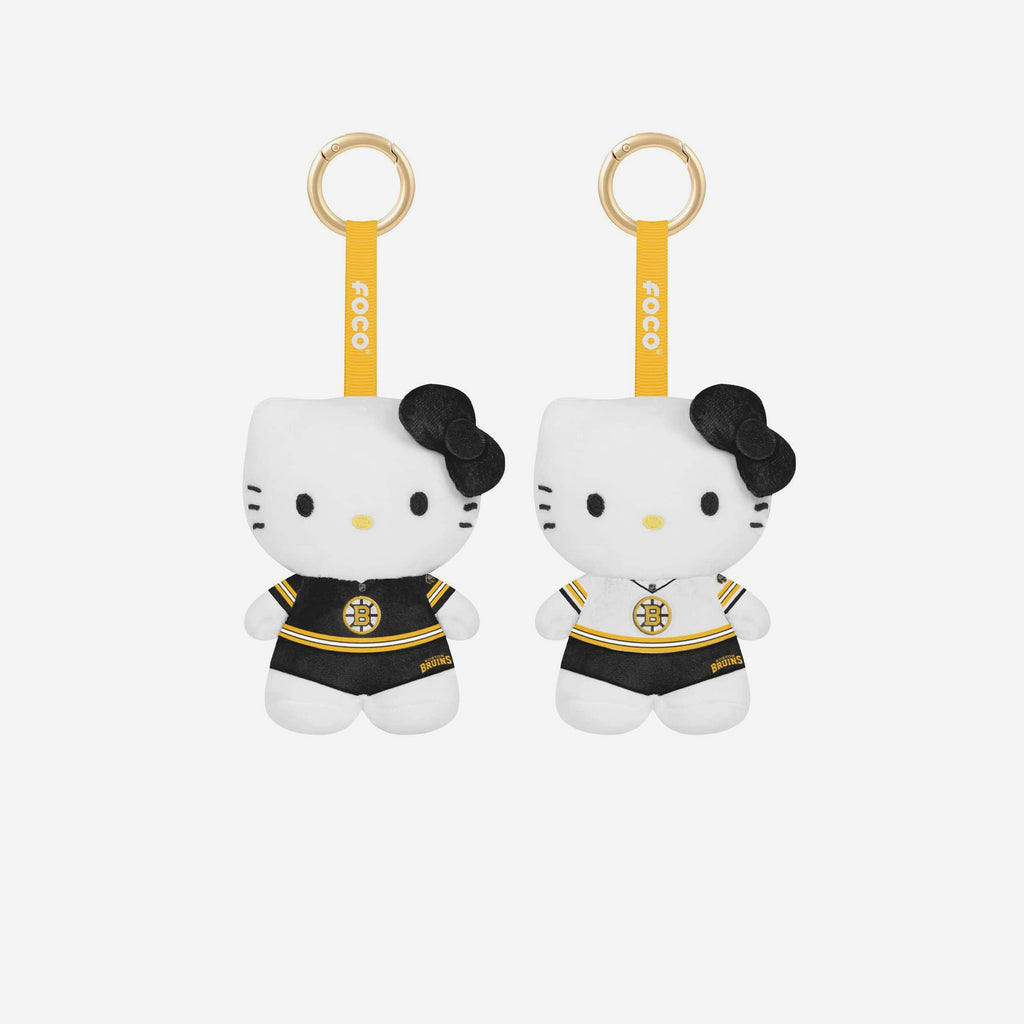 Boston Bruins 2 Pack Mini Plush Hello Kitty® Bag Charm Keychain FOCO - FOCO.com