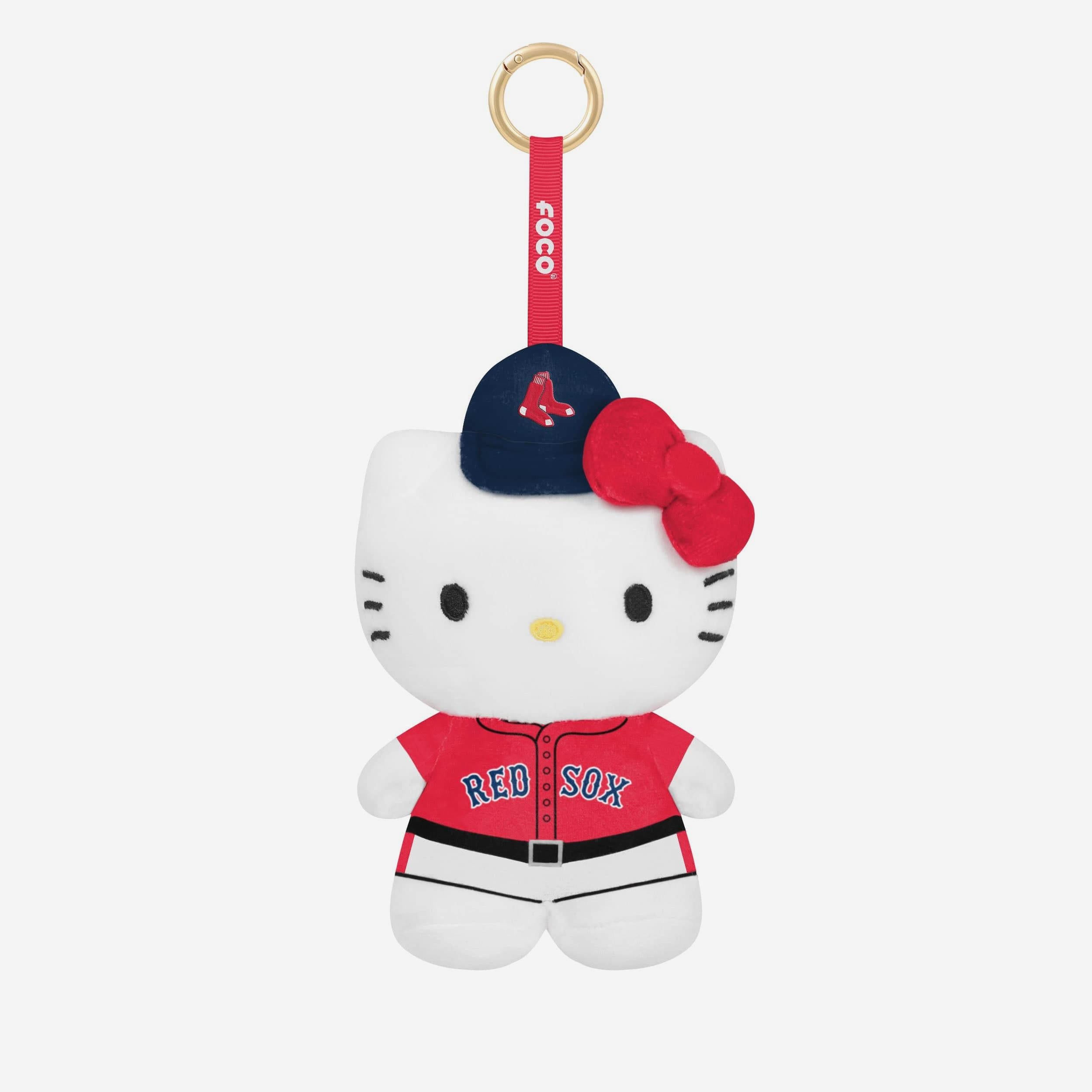 Boston Red Sox Plush Hello Kitty® Bag Charm Keychain FOCO