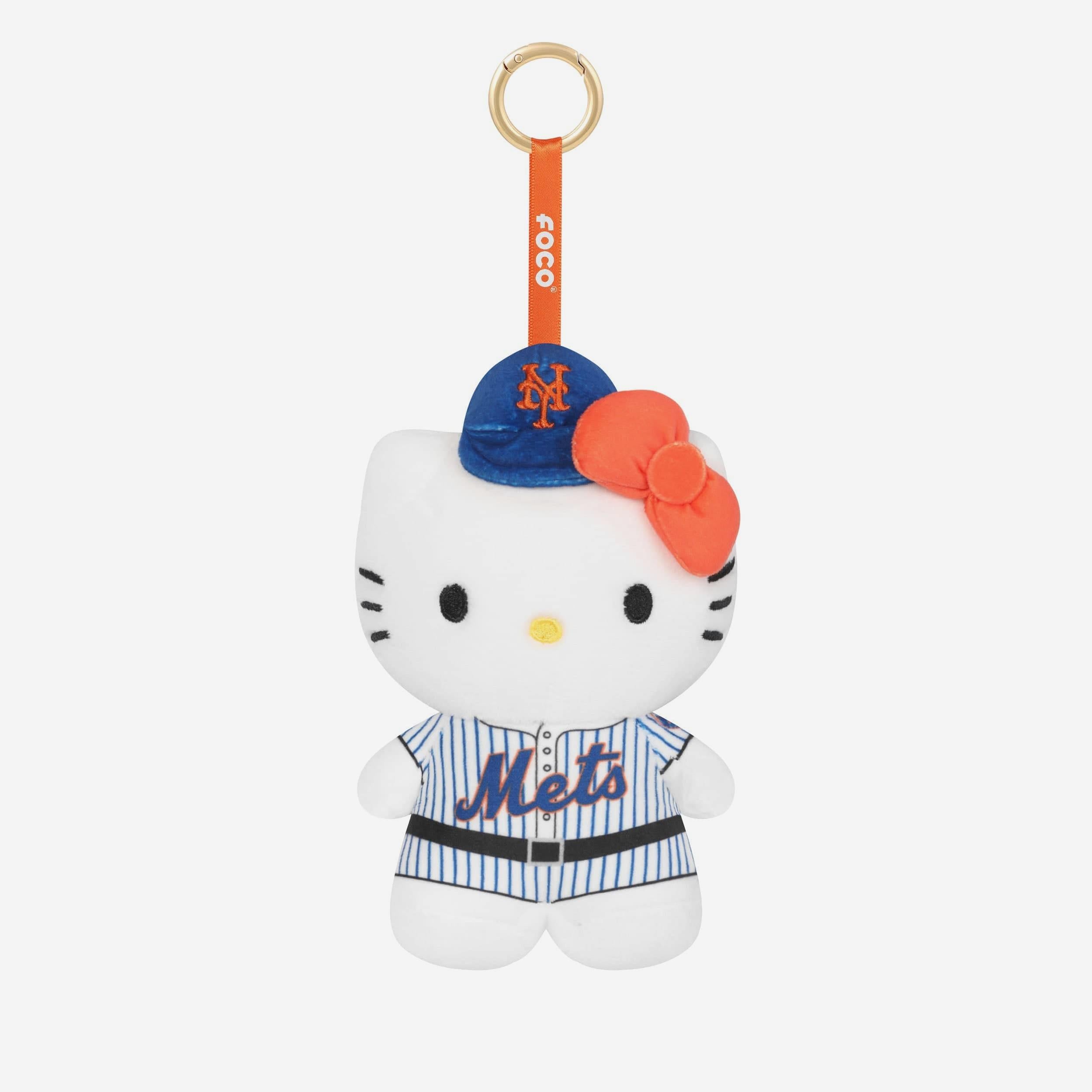 New York Mets Plush Hello Kitty® Bag Charm Keychain FOCO