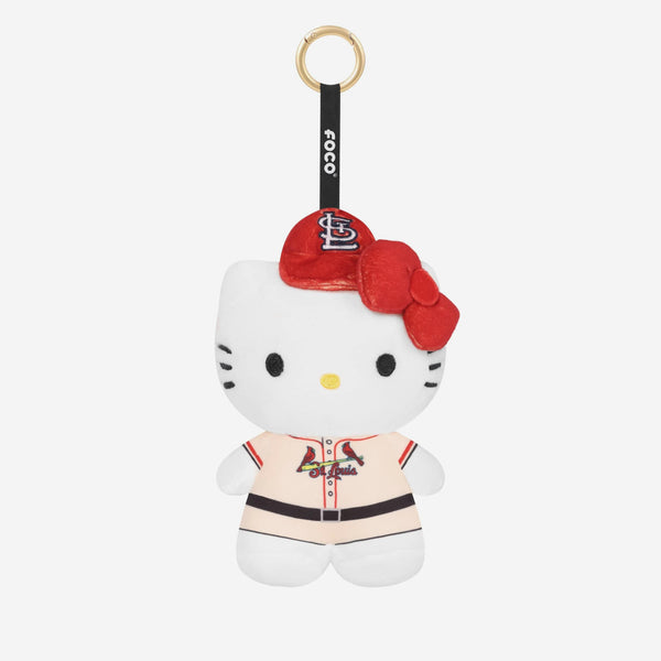 St Louis Cardinals Plush Hello Kitty® Bag Charm Keychain FOCO