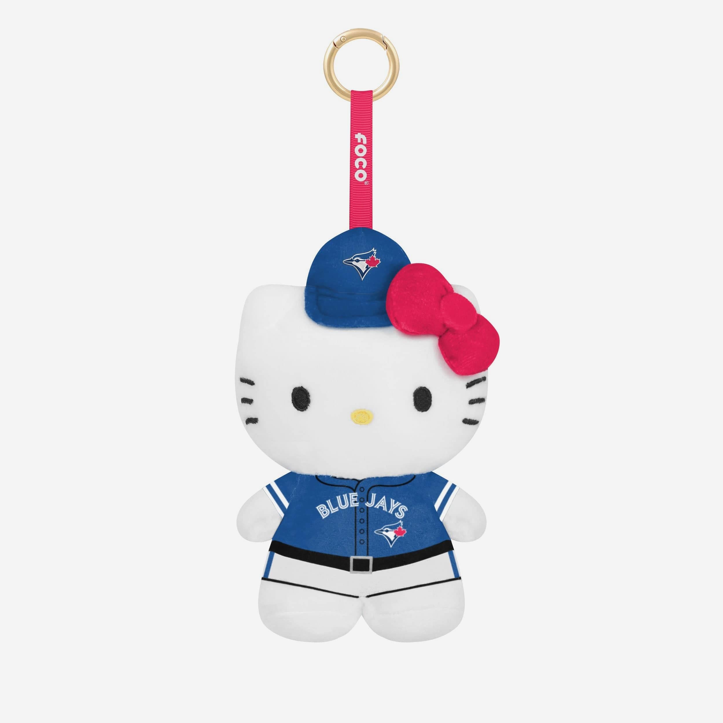 Toronto Blue Jays Plush Hello Kitty® Bag Charm Keychain FOCO