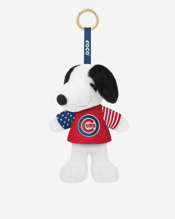 Chicago Cubs Americana Plush Snoopy Peanuts Bag Charm Keychain FOCO - FOCO.com