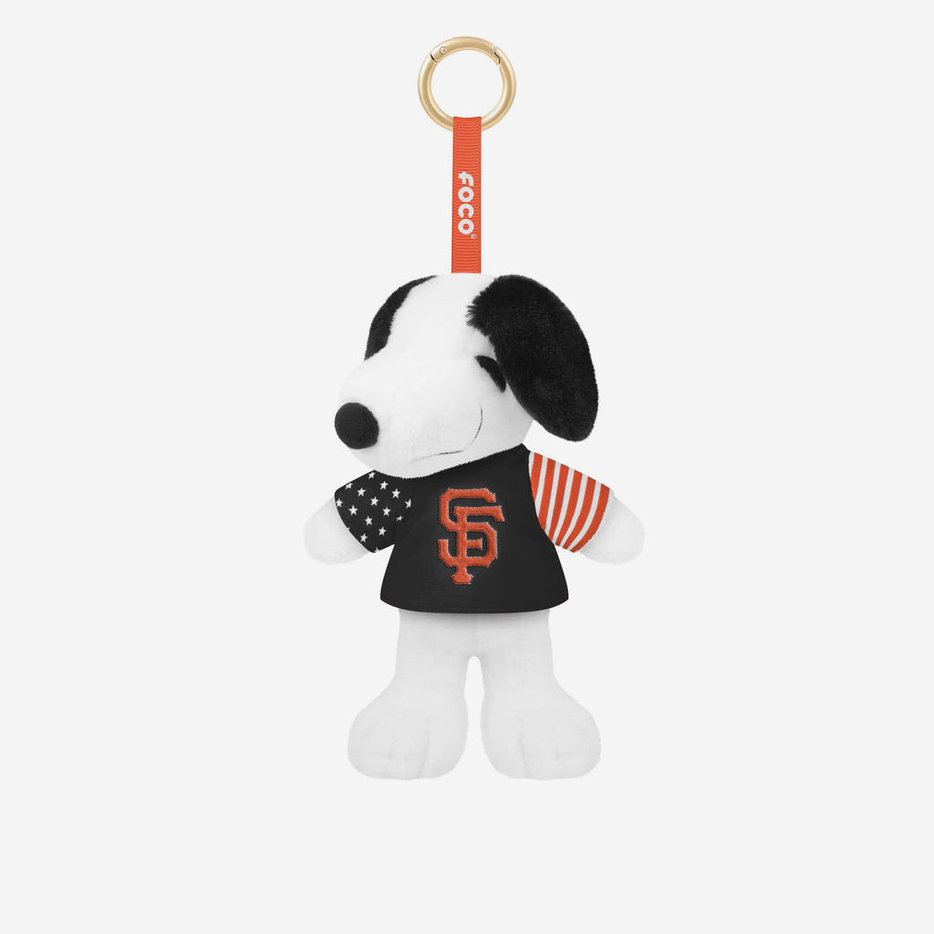 San Francisco Giants Americana Plush Snoopy Peanuts Bag Charm Keychain FOCO - FOCO.com
