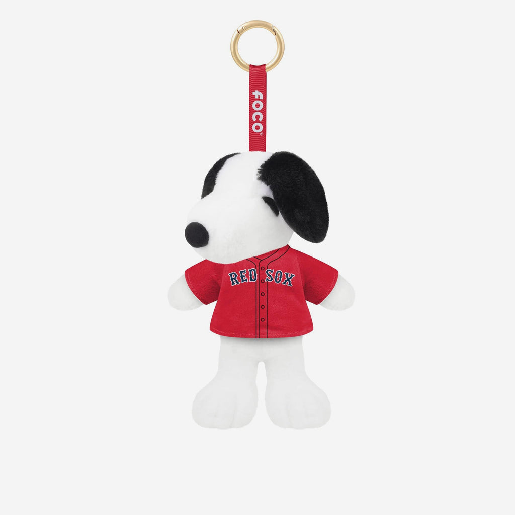 Boston Red Sox Plush Snoopy Peanuts Bag Charm Keychain FOCO - FOCO.com