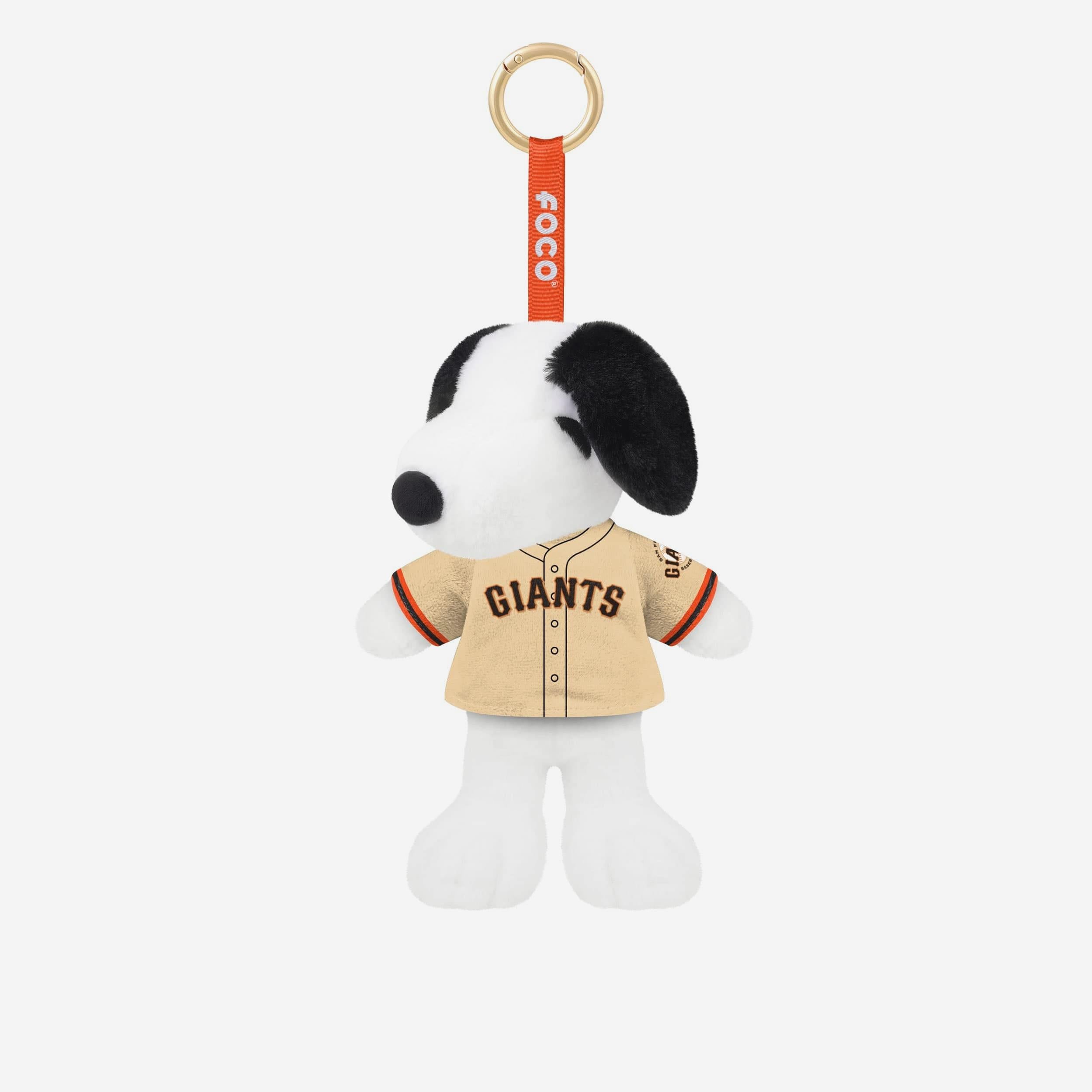 San Francisco Giants Plush Snoopy Peanuts Bag Charm Keychain FOCO